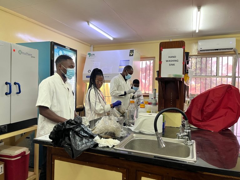 From a visit to a laboratory in Lilongwe in Malawi. Photo Mary Shrestha